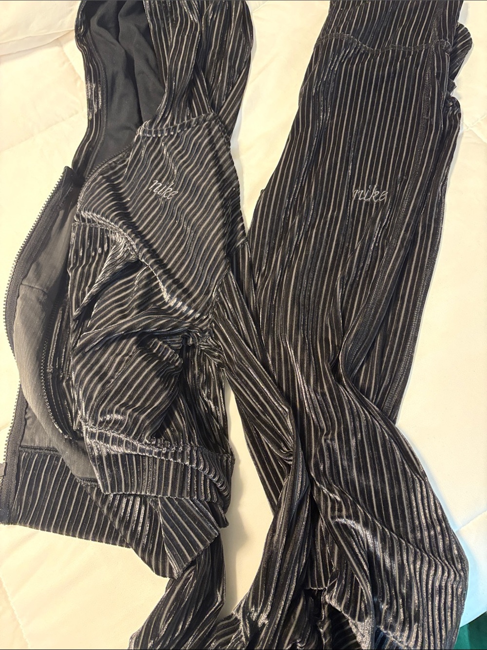 Nike Men’s Black Velour Pinstripe Corduroy Pants